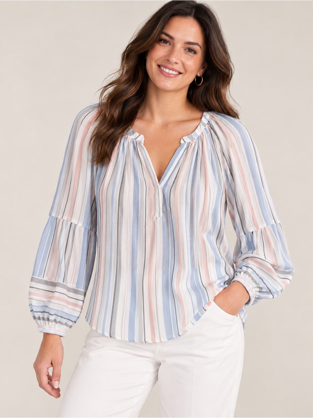 🎉5 for $45🎉 NWT Time and tru top blouse shirt size L